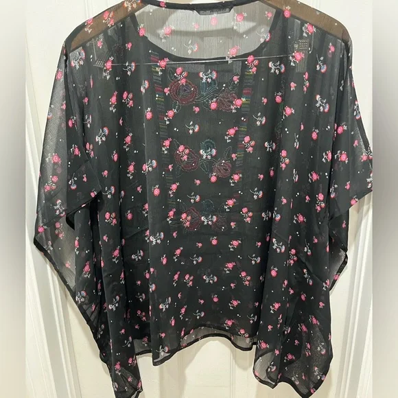 BNWOT DESIGUAL EMBROIDERED BLOUSE LARGE - Picture 5 of 7